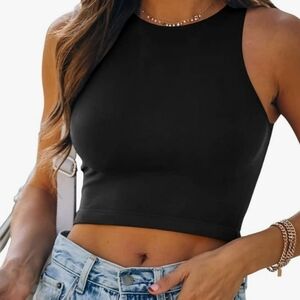 NWT Size XL REORIA Butsmooth® Women's Sleeveless Halter Neck Double Lined Crop